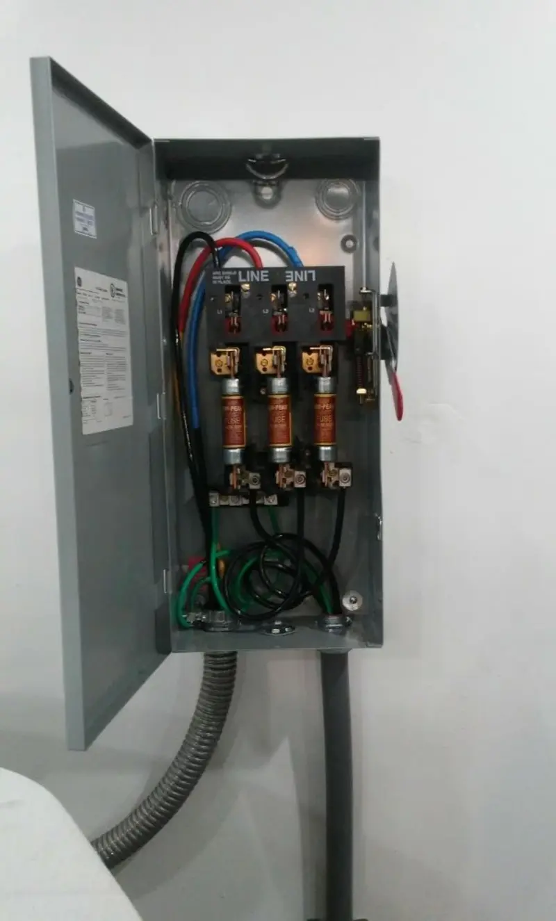Three-phase disconnect switch installed for Electrical Wiring & Rewiring in Friendship Heights Village